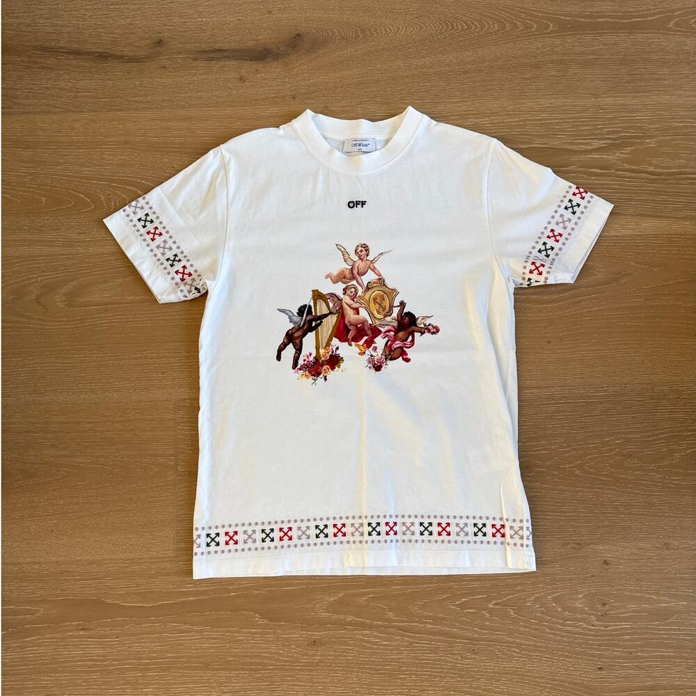 Off White T-Shirt Putti Size M White